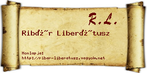 Ribár Liberátusz névjegykártya